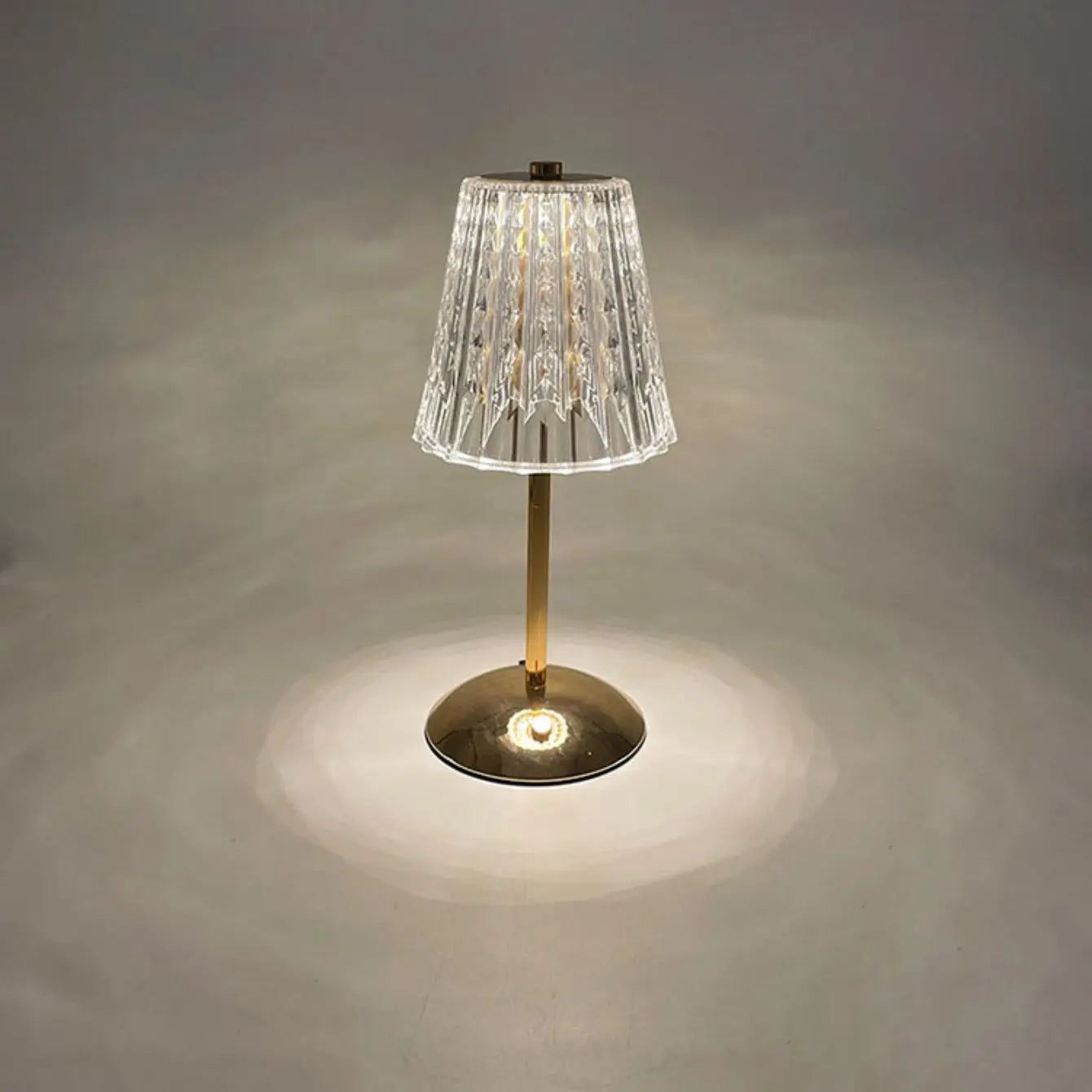 Crystal Retro LED Table Lamp - Rechargeable & Dimmable